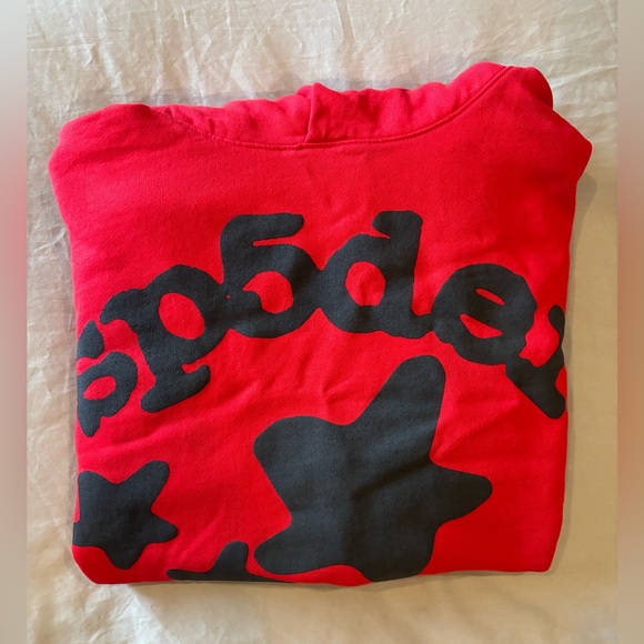 Sp5der Beluga Red Hoodie Sz: L - Picture 1 of 7